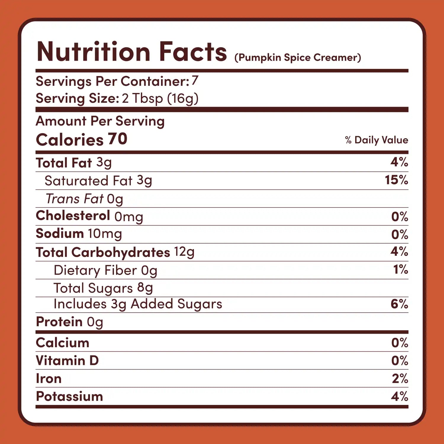 Pumpkin Spice Superfood Creamer Add-On (SPECIAL PRICING) A4 Rw