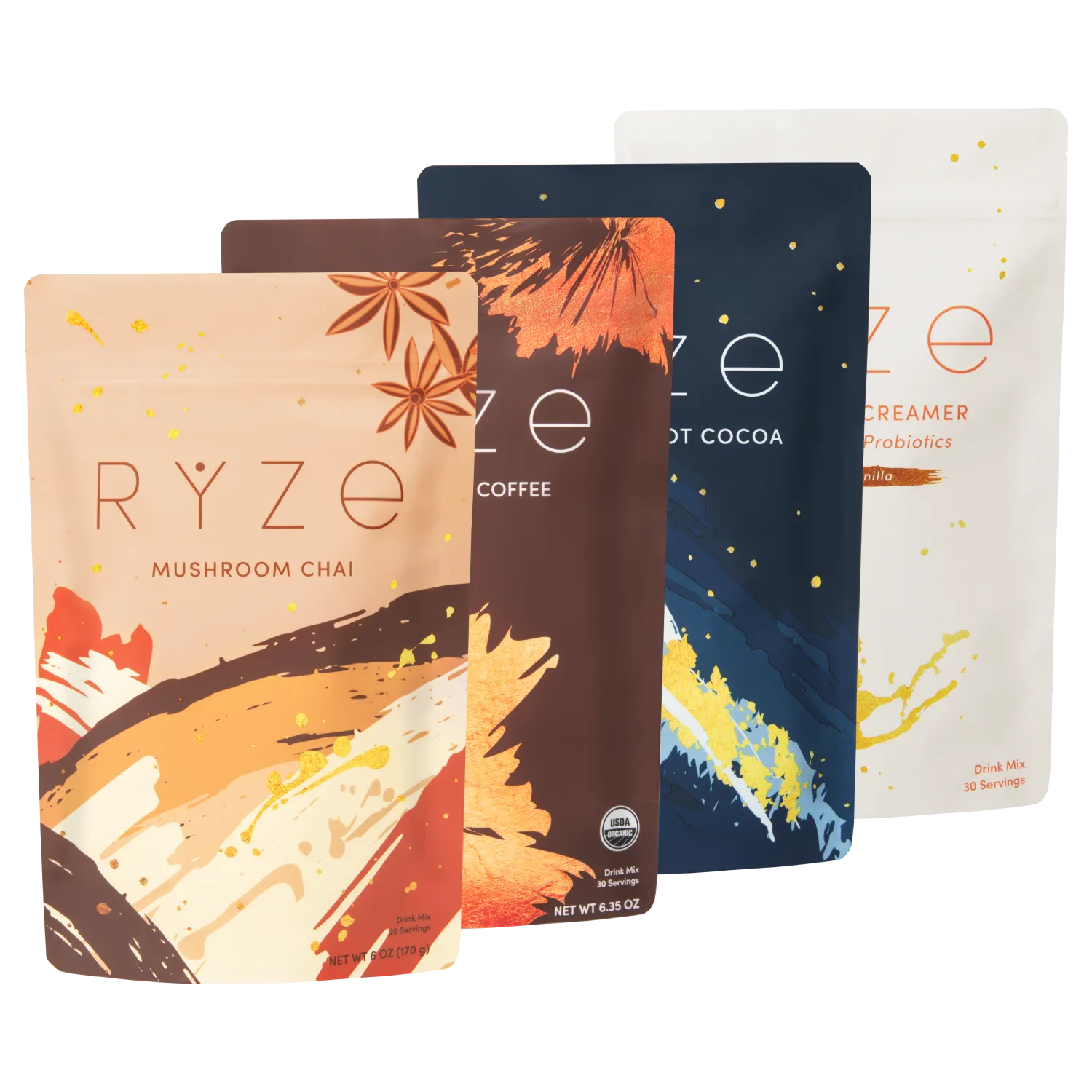 Ultimate Elevate + Unwind Bundle: Chai + Coffee + Cocoa J3 fj