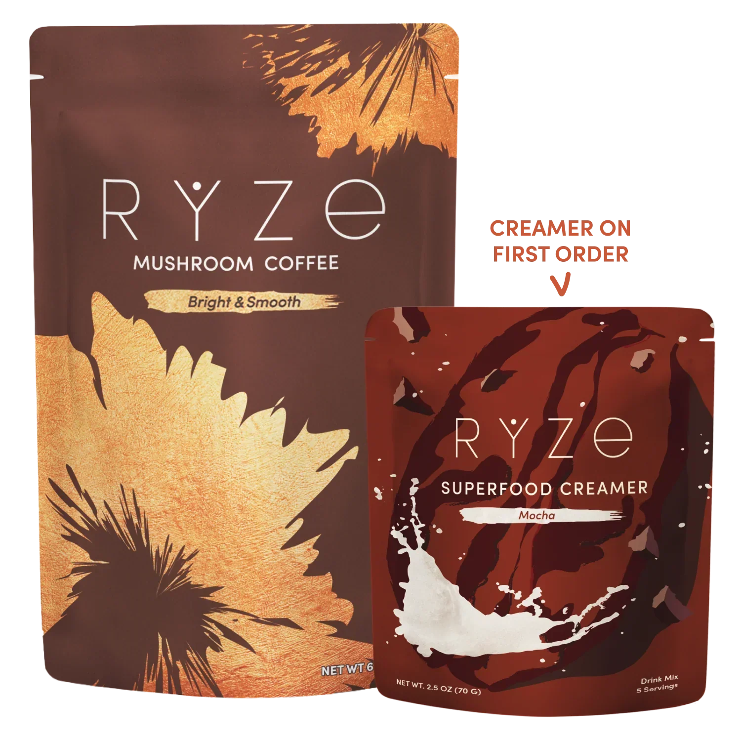 Mushroom Coffee + Mocha Creamer Set B6 XU