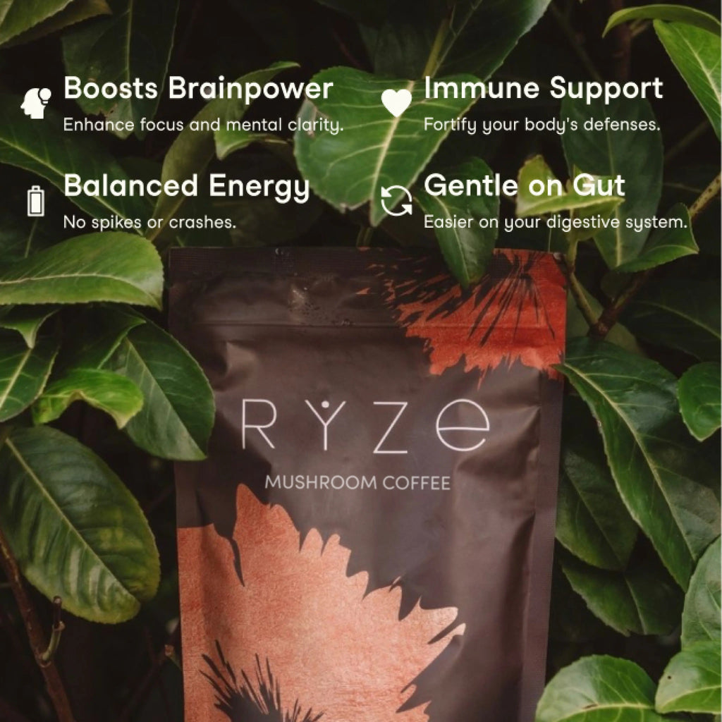 Mushroom Coffee — Organic Instant Coffee with Cordyceps & Reishi, 30 Servings G5 mu