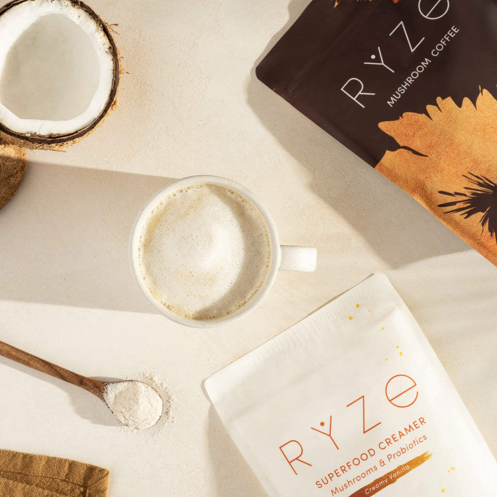 Vanilla + Mocha Superfood Creamer E4 jG