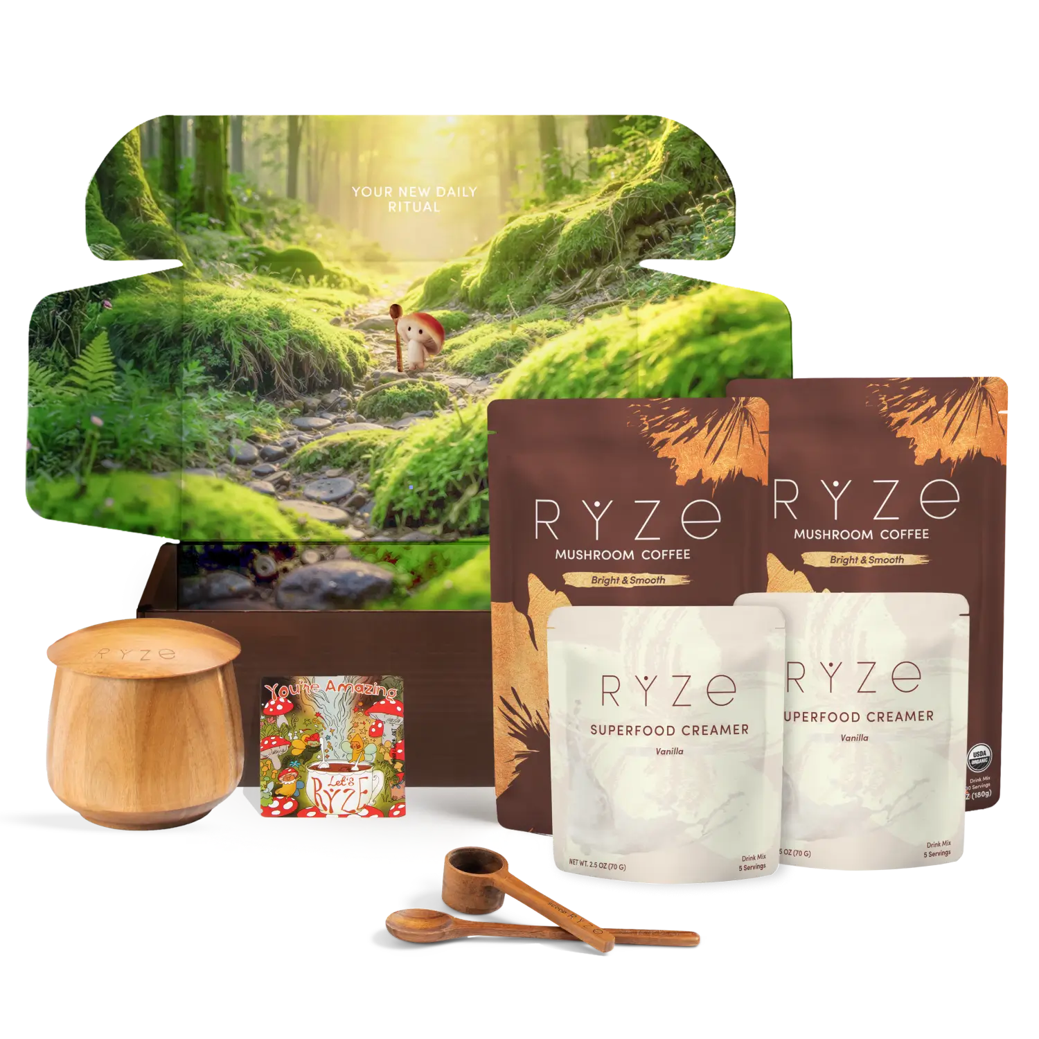Mushroom Coffee Ritual Set (3 Month Plan) W6 VQ
