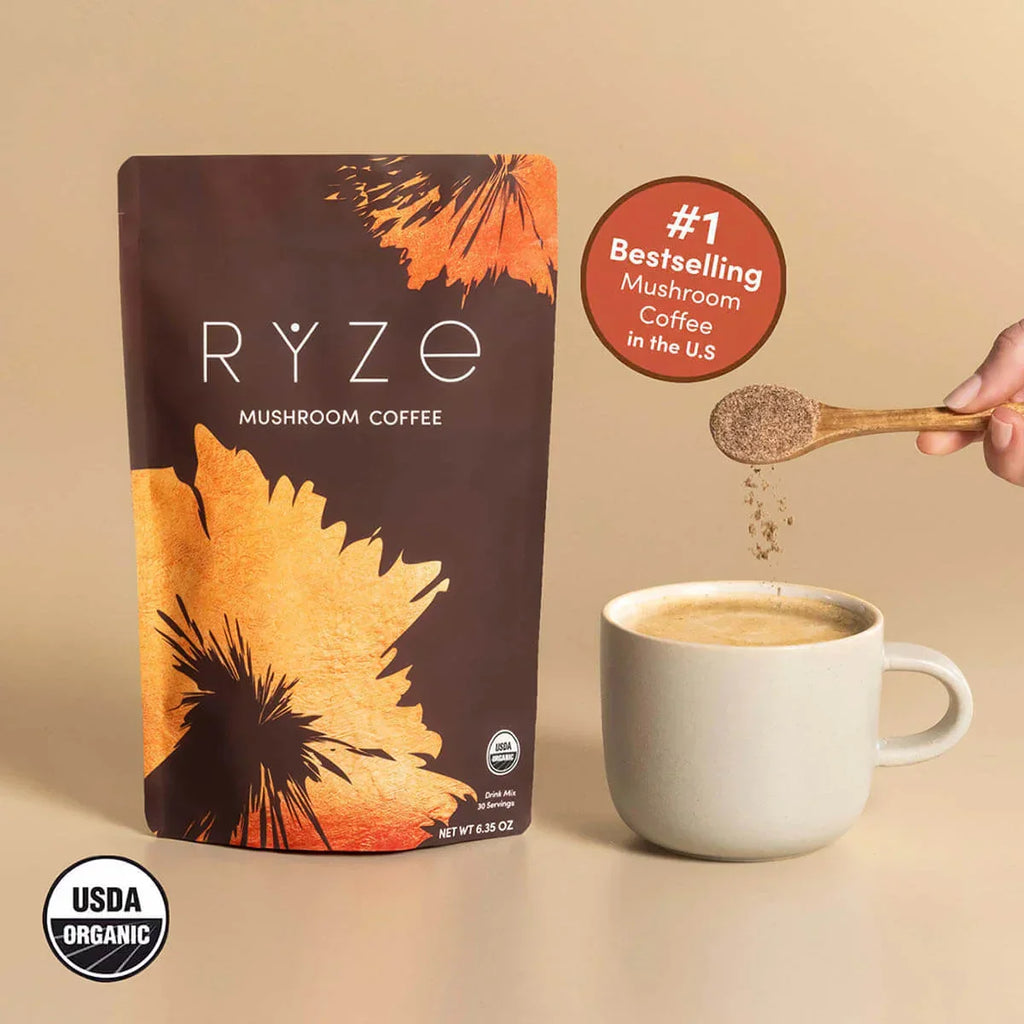 Mushroom Coffee — Organic Instant Coffee with Cordyceps & Reishi, 30 Servings G5 mu