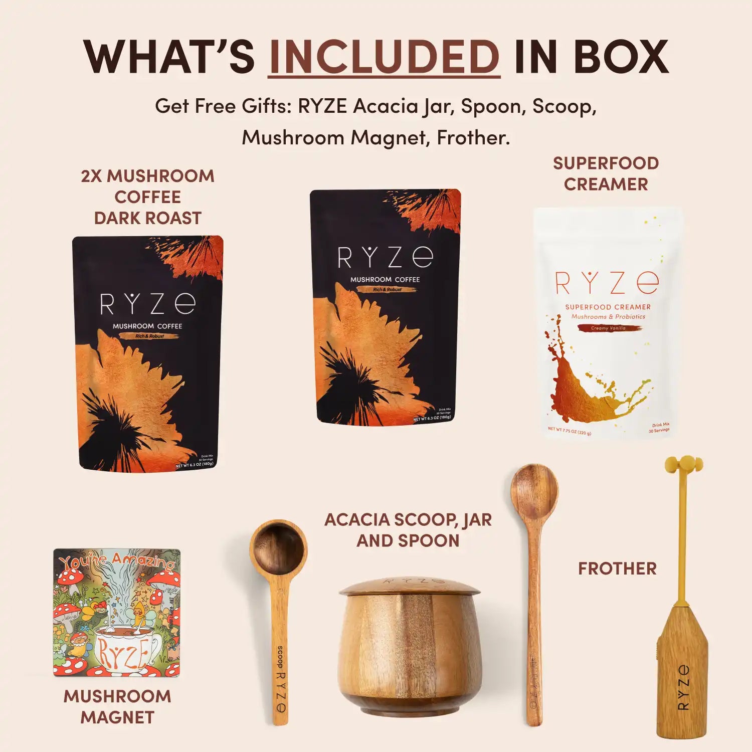 Mushroom Coffee Ritual Set W5 Hq
