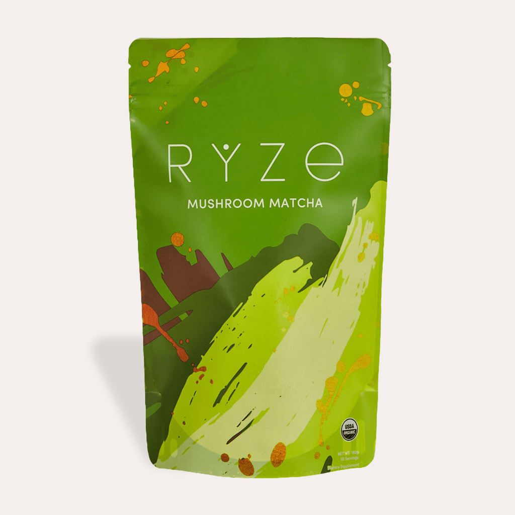 Mushroom Matcha - with 6 Organic Adaptogenic Mushrooms Grown In USA and Ceremonial-Grade Japanese Matcha K1 kT