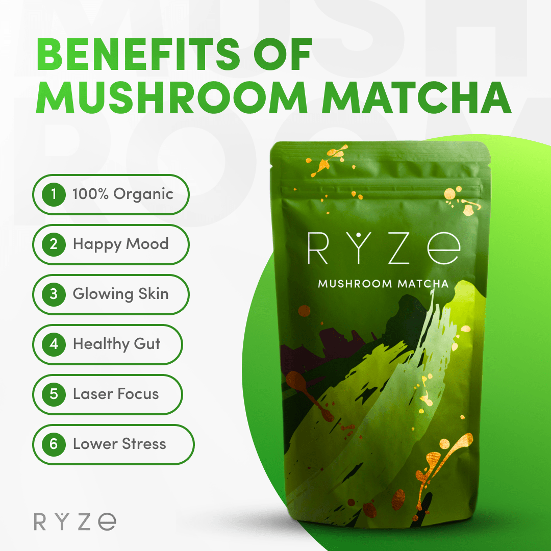 Organic Mushroom Matcha Starter Kit (60 servings) I4 3e
